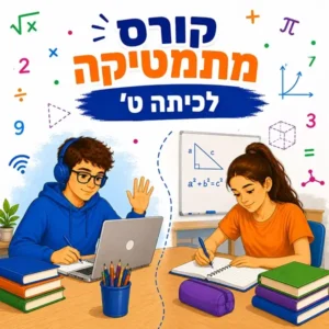 קורס מתמטיקה לכיתה ט' בפאי פלוס - פרונטלי ואונליין